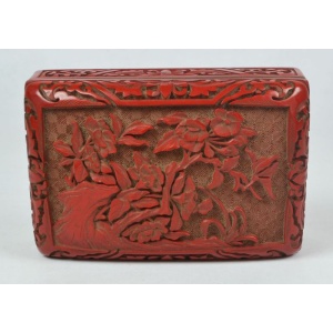 A Chinese Carved Cinnabar Lacquer Box