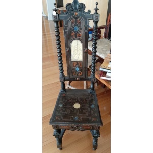 Antique Inlay Hall Chair