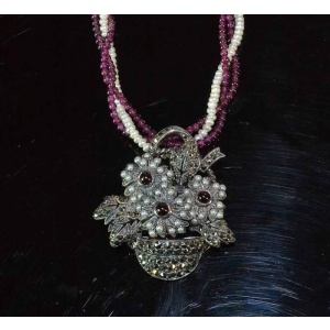 A Stirling Silver Marcasite Pendant/Brooch-