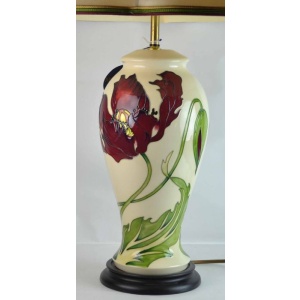 A Moorcroft Pottery Dancing Flame Table Lamp
