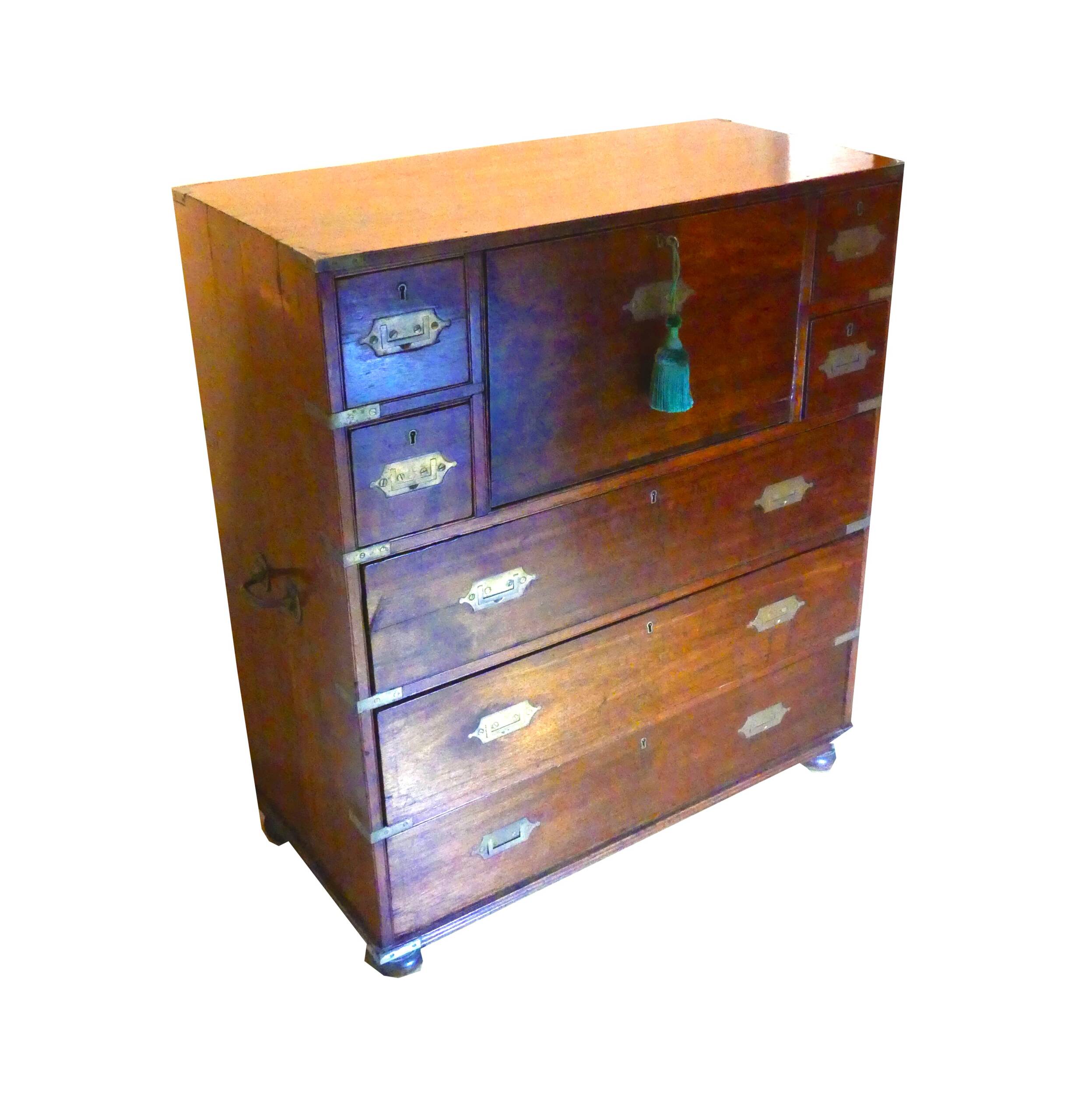 A Campaign Style Rosewood Chest
