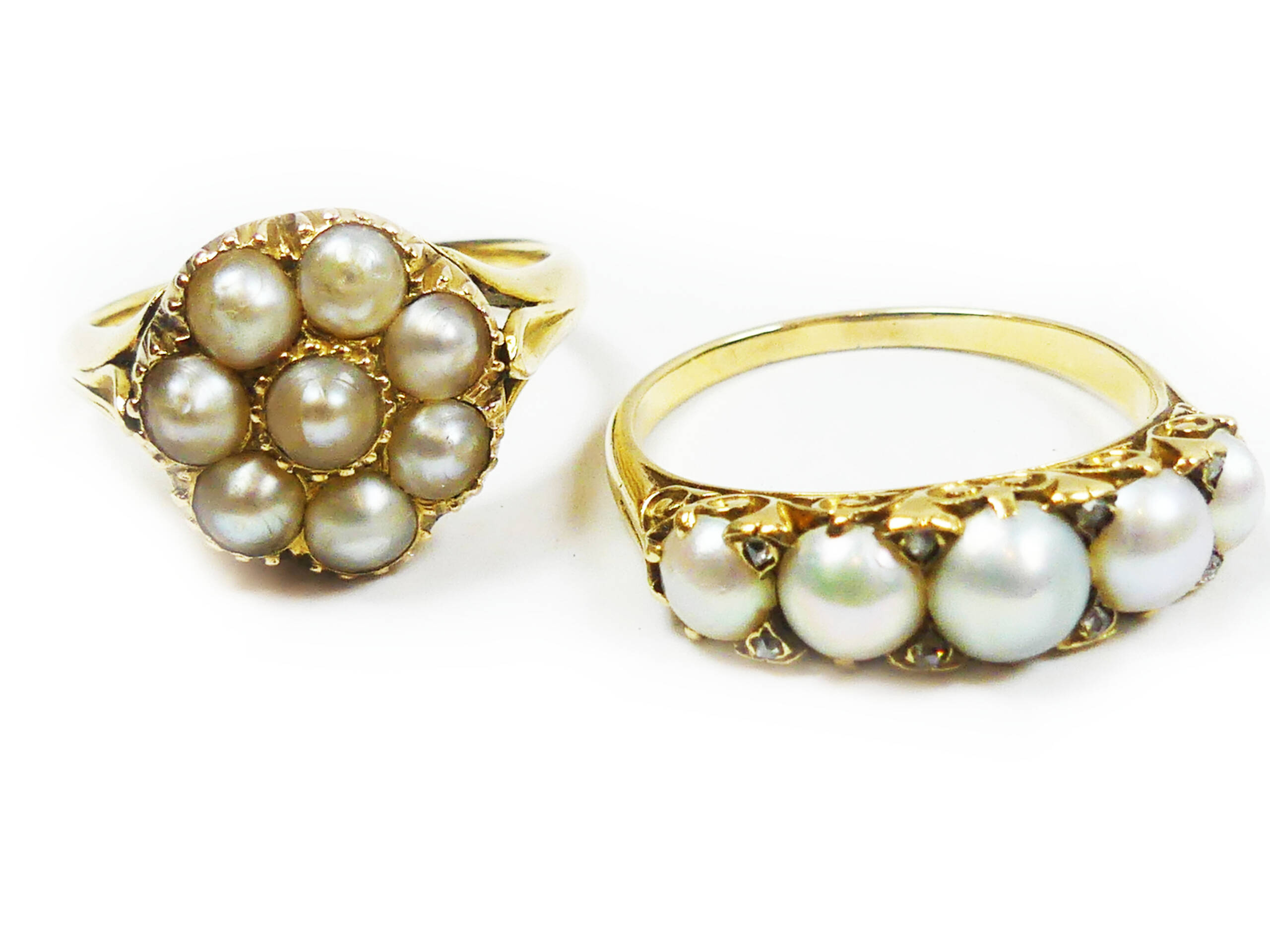 A Pair of Pearl Rings