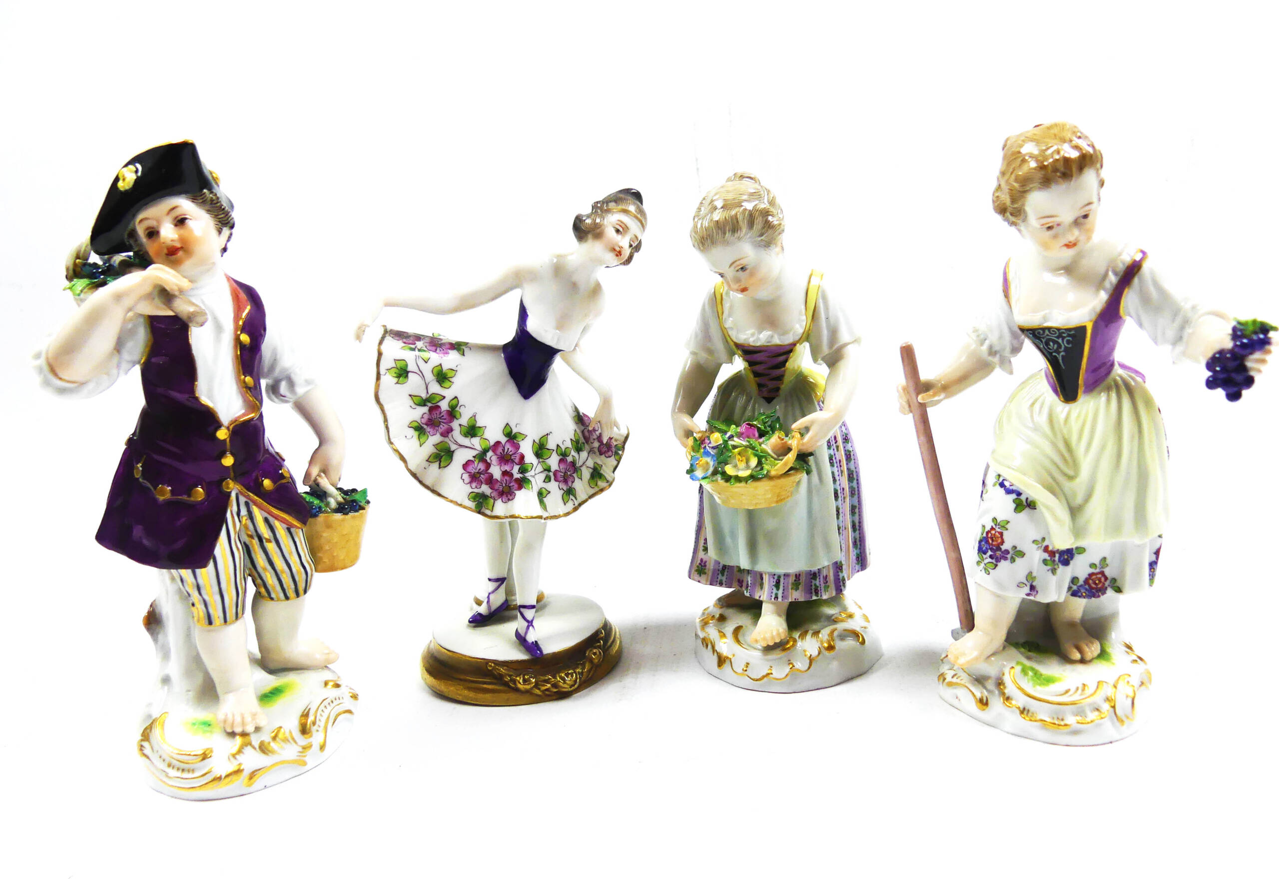 Four Romantic Porcelain Figures